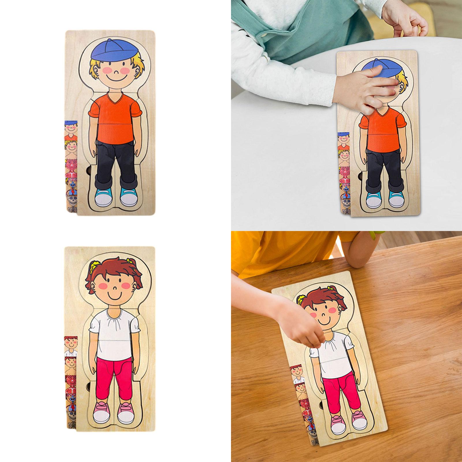 Human Body Puzzle - Wooden Human Body Puzzle Toys Early