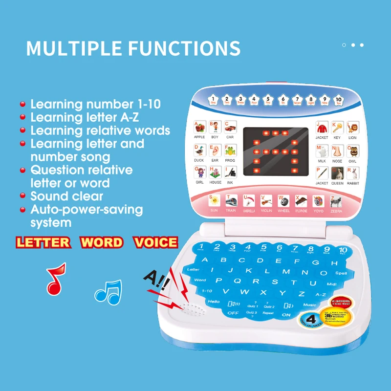 Kids Educational Computer - Toddler Simulation Laptop Learning Machine Kids