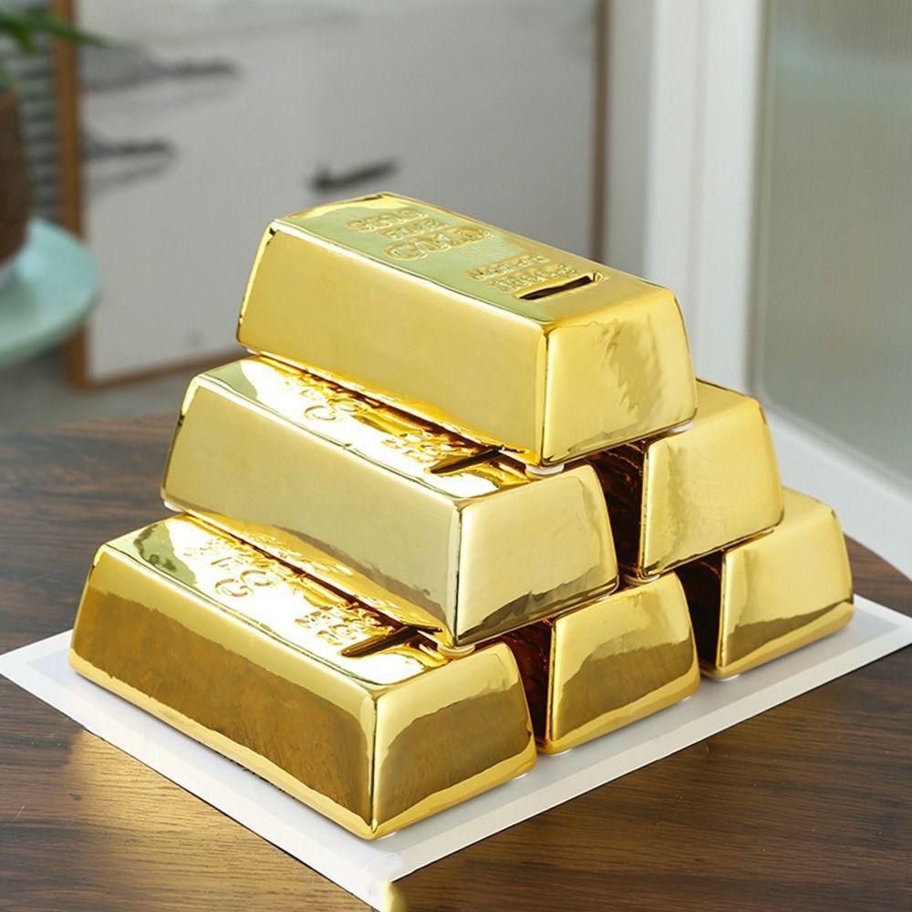 Kids Education Money - Unique Plastic Gold Bullion Bar Children
