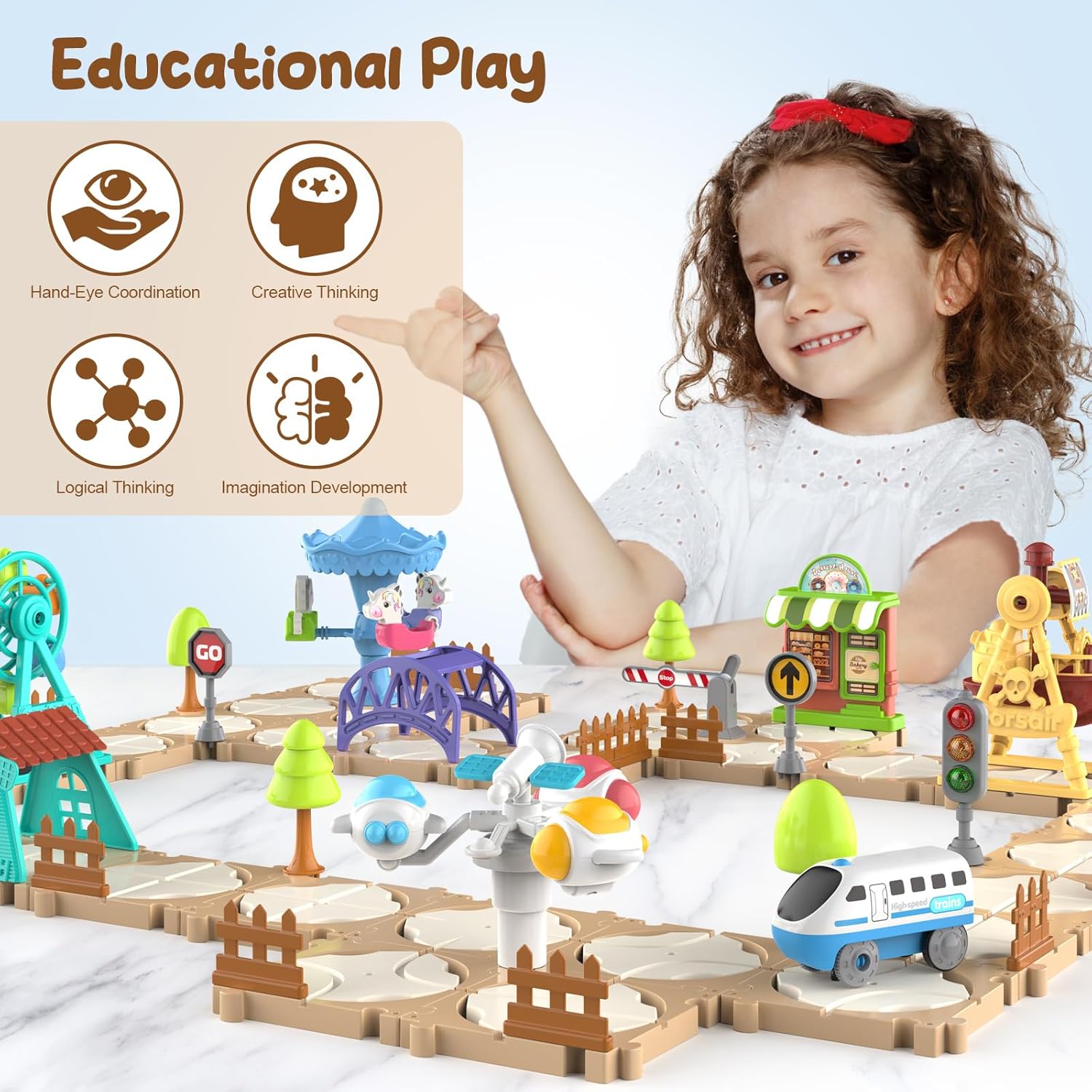 DIY Puzzle Track Car Set Assem - Kids Educational Game recension och pris