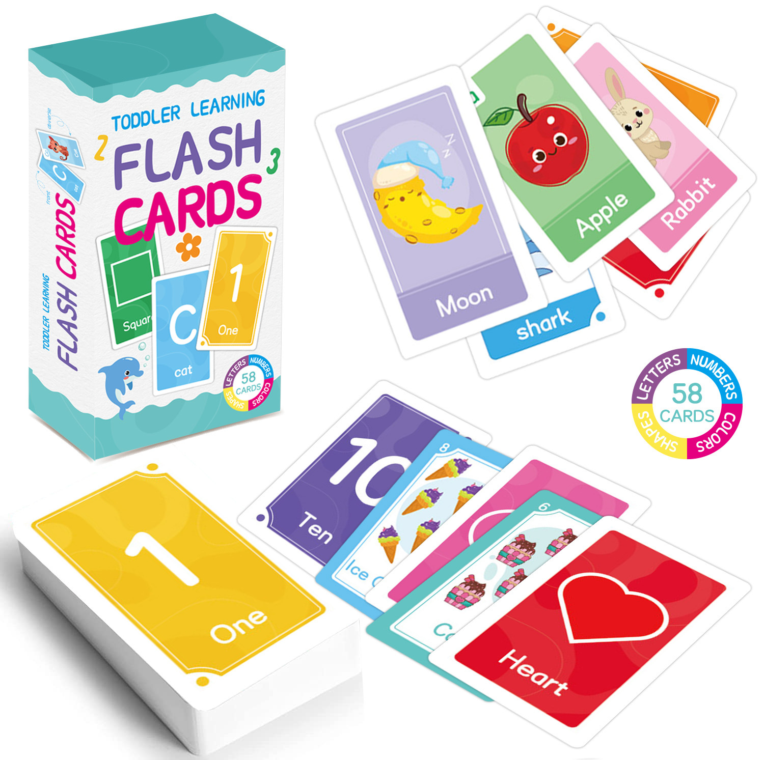 58 Pcs ABC Alphabet Flashcards - Kids Educational Game recension och pris