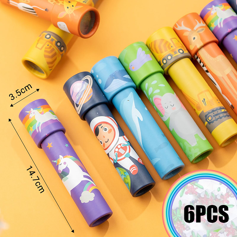 6Pcs Cartoon Kaleidoscope Clas - Kids Educational Game recension och pris