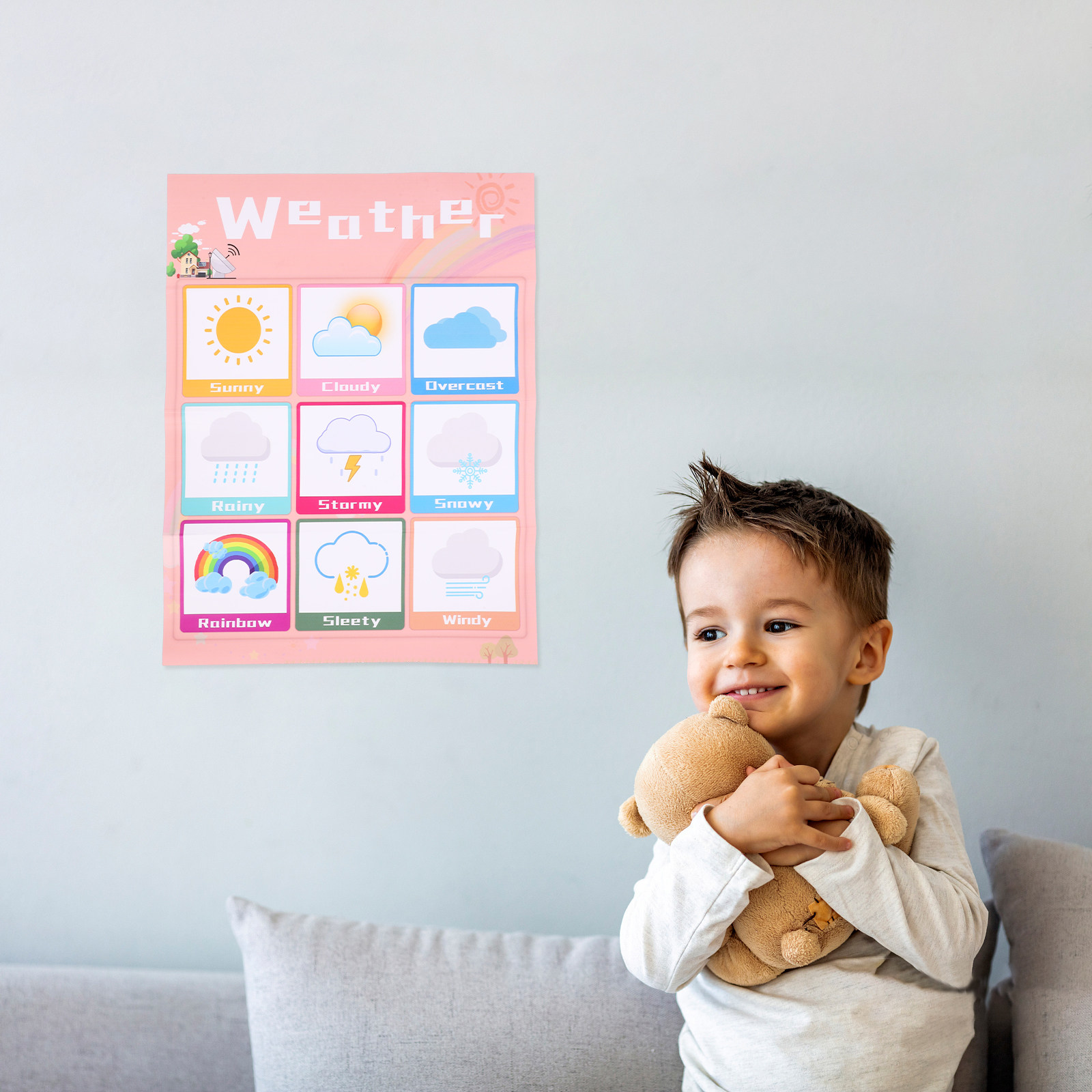1Pcs Quality English Hanging E - Kids Educational Poster recension och pris