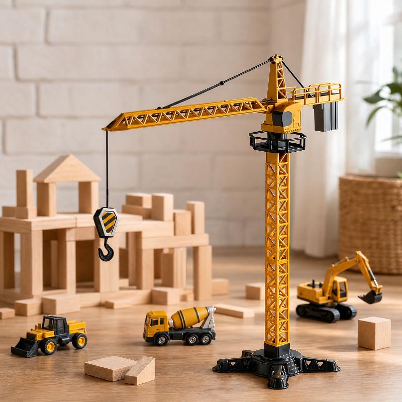 Tower Crane Toy Simulated Cons - Kids Educational Game recension och pris