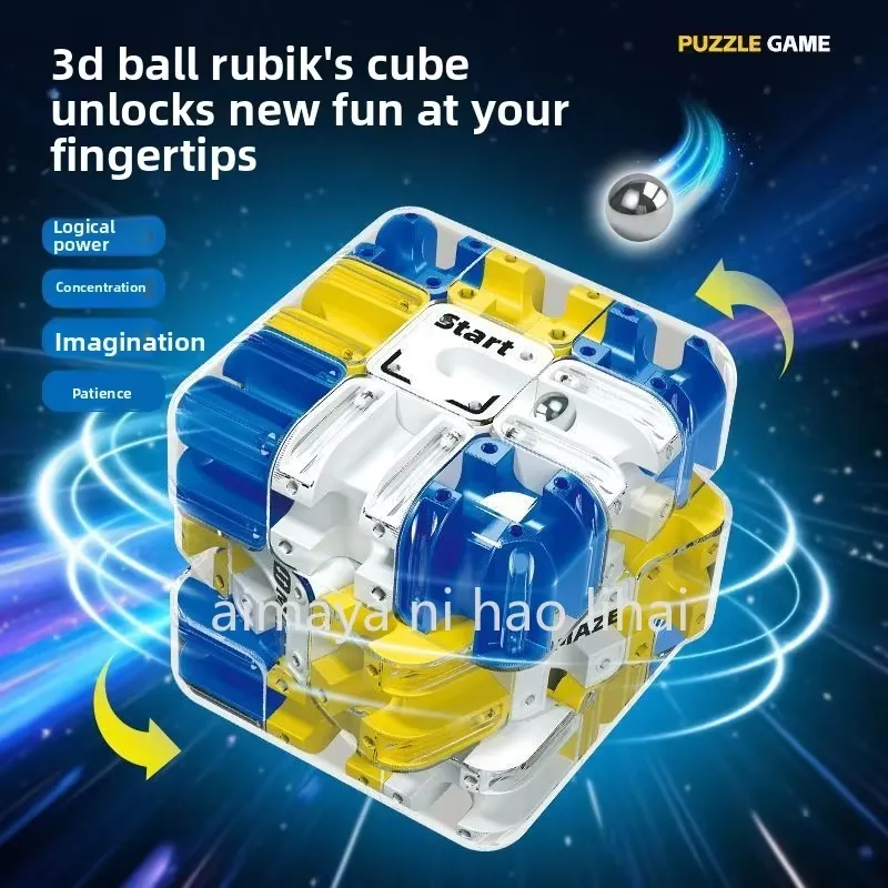 3D Ball Maze Cube Magic Puzzle - Kids Educational Game recension och pris