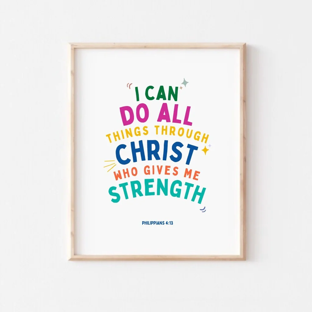 Kids Bible Verse Scripture Pos - Kids Educational Poster recension och pris