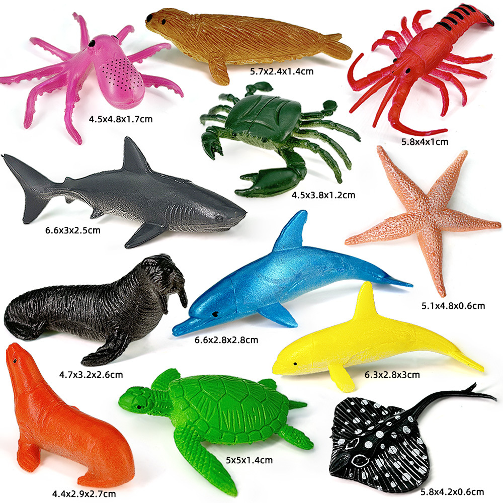 12pcs Ocean Sea Life Set Anima - Kids Educational Game recension och pris