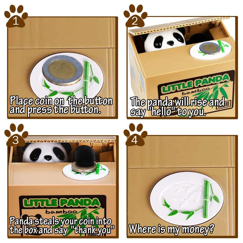 Cat Panda Stealing Coin Money  - Kids Education Money recension och pris