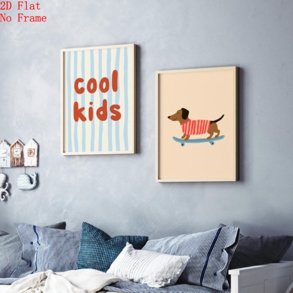 2pcs frameless canvas posters, - Kids Educational Poster recension och pris