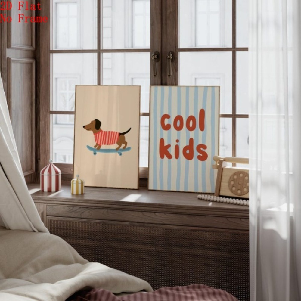 2pcs frameless canvas posters, - Kids Educational Poster recension och pris