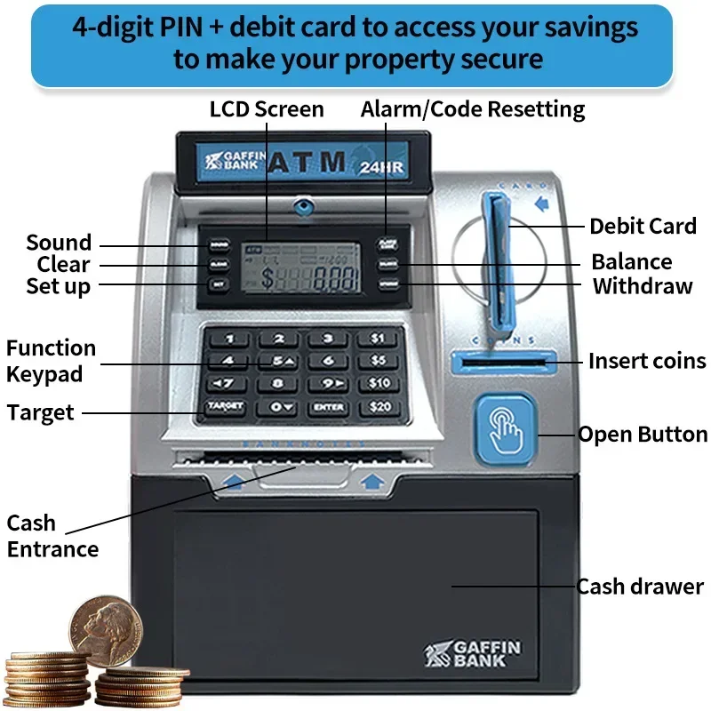 Children ATM Automatic Deposit - Kids Education Money recension och pris