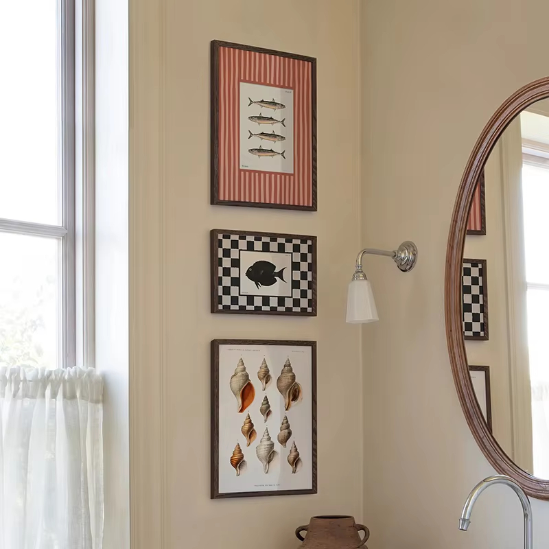 Modern Striped Retro Marine Li - Kids Educational Poster recension och pris