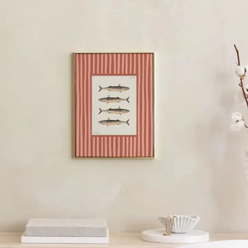 Modern Striped Retro Marine Li - Kids Educational Poster recension och pris