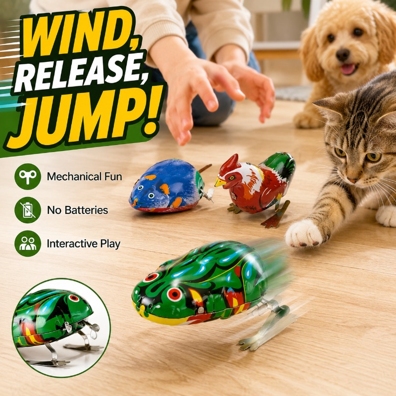 Traditional Wind Up Jumping Fr - Kids No Education recension och pris