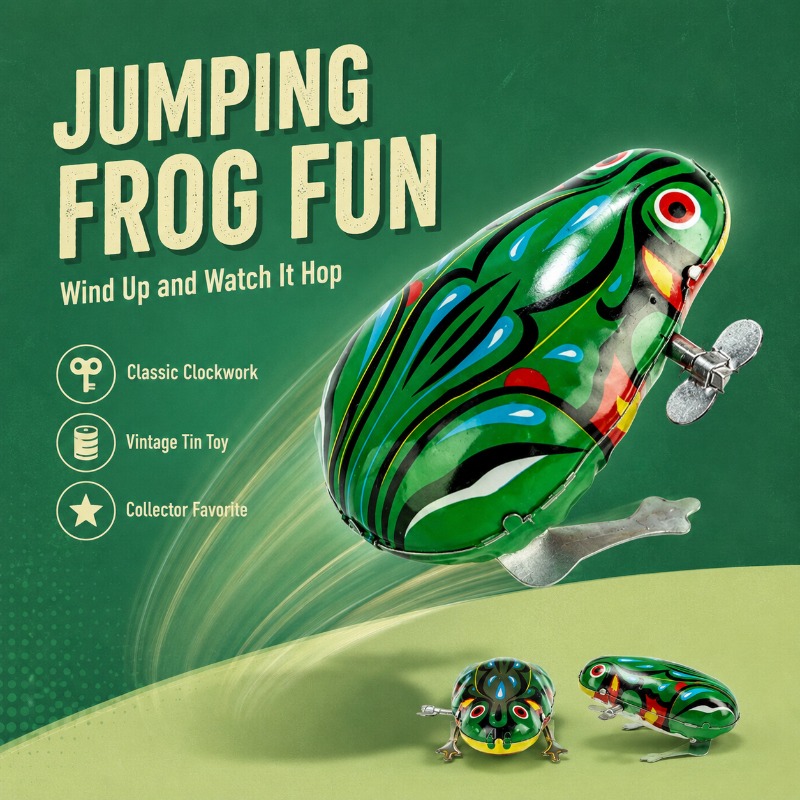 Traditional Wind Up Jumping Fr - Kids No Education recension och pris