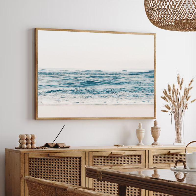 Seashell Beach Soft Blue Ocean - Kids Educational Poster recension och pris