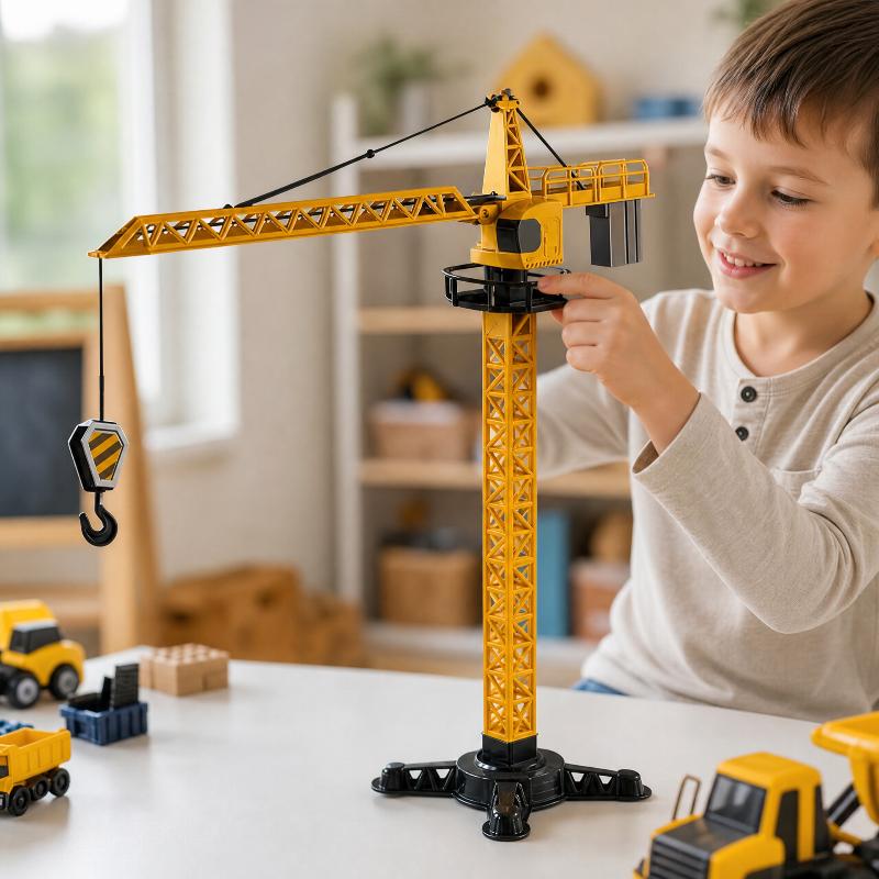 Tower Crane Toy Simulated Cons - Kids Educational Game recension och pris
