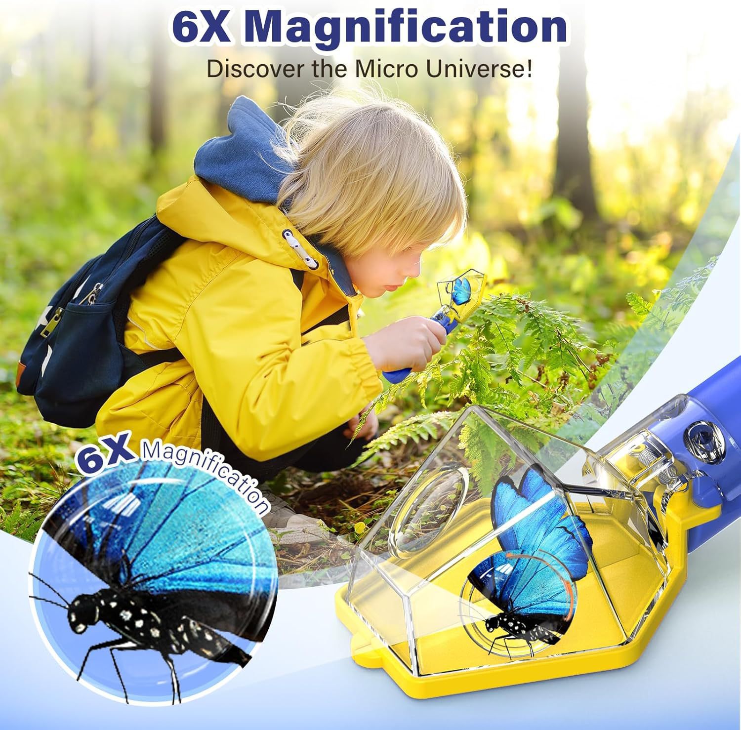 6X Magnifier Kids Bug Catcher, - Kids No Education recension och pris