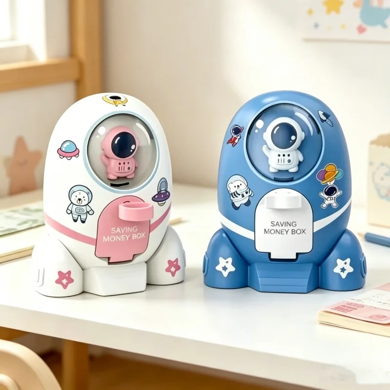 Rocket Astronaut Coin Piggy Ba - Kids Education Money recension och pris
