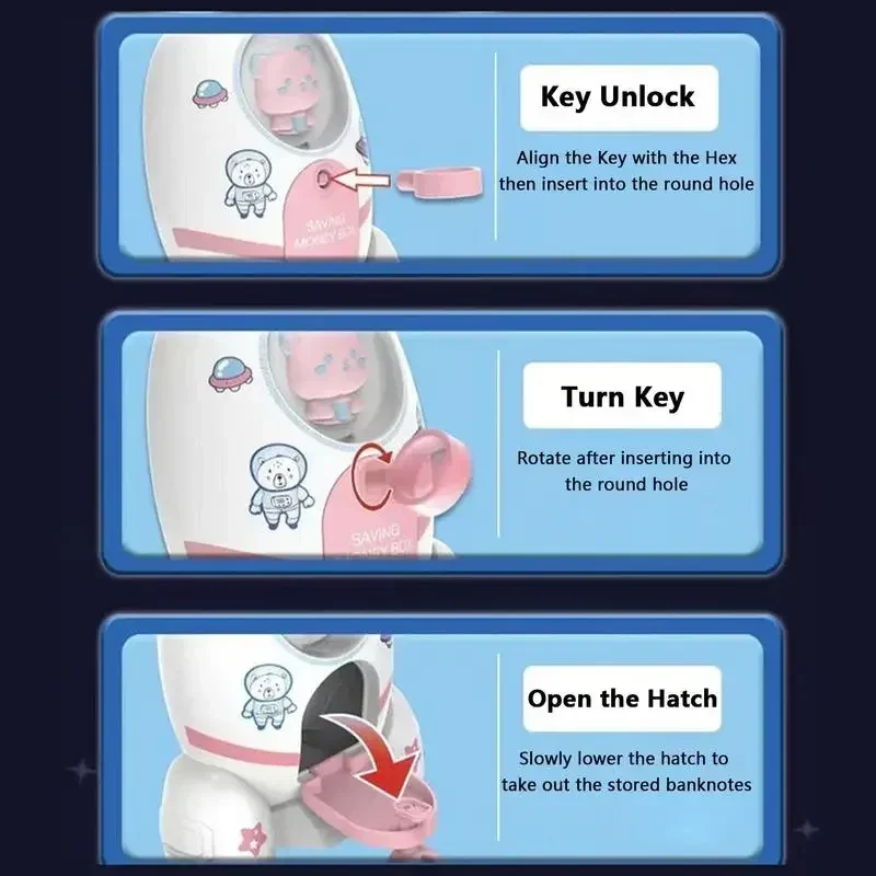 Rocket Astronaut Coin Piggy Ba - Kids Education Money recension och pris